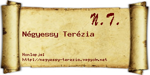 Négyessy Terézia névjegykártya